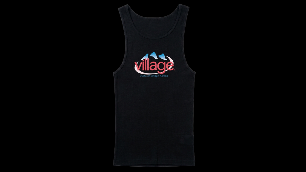 EVIAN RIBBED TANK 'BLACK'