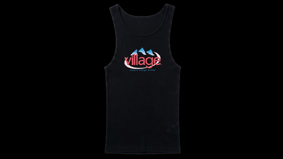 EVIAN RIBBED TANK 'BLACK'